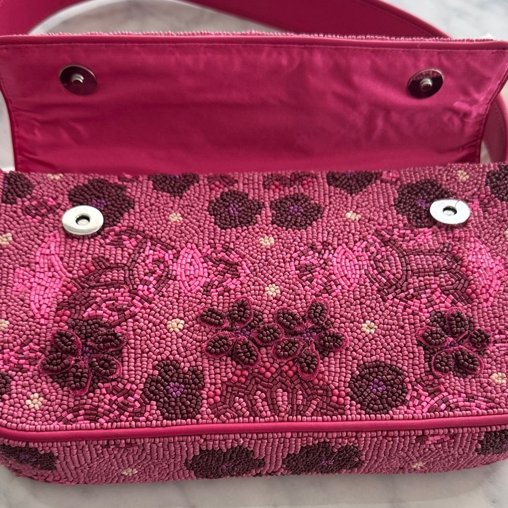 Staud TOMMY BEADED BAG BLOSSOM GARDEN PARTY pink - Picture 4 of 14